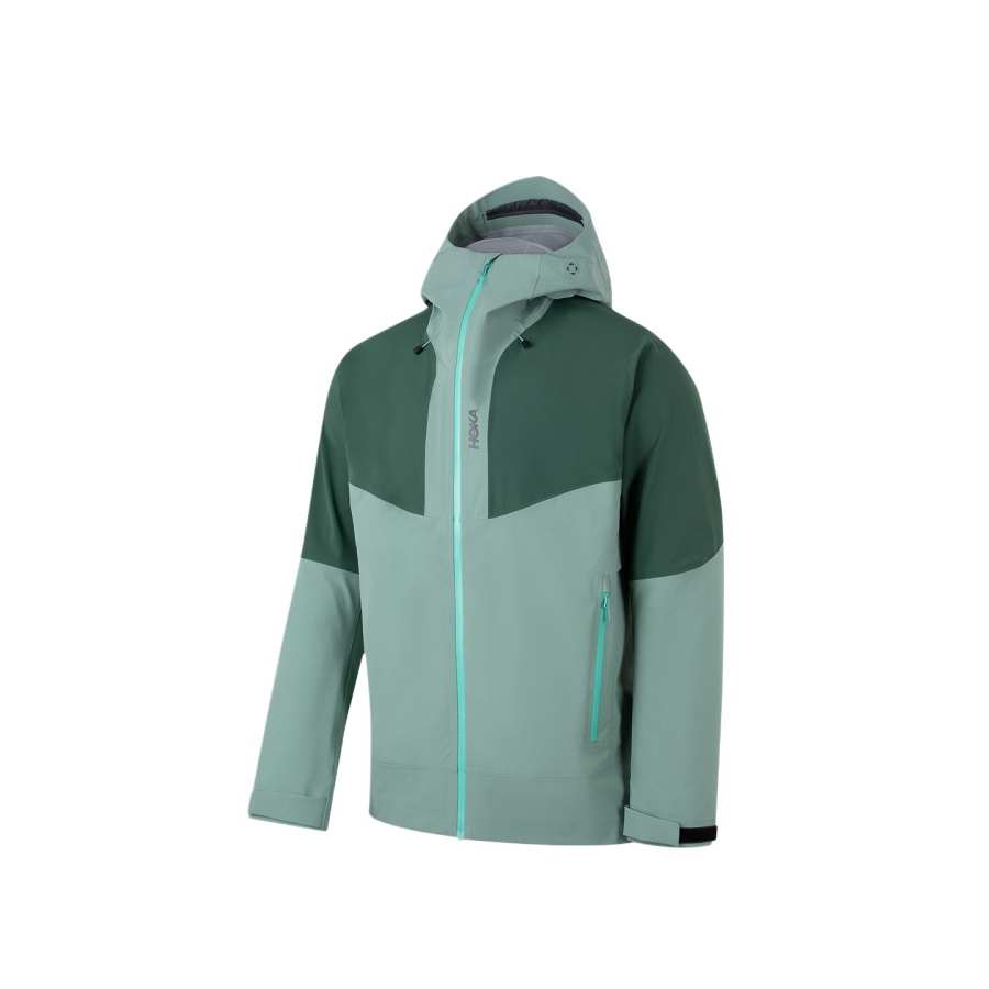HOKA ONE ONE Jackets Men's Preppy Green Hooded Moderate Other