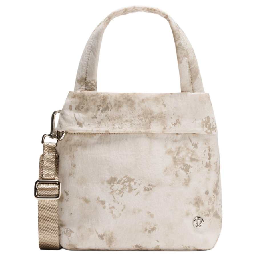 Lululemon On My Level Detachable Strap One Shoulder Handbag Mini Women's Floral Textured Oak Brown Mixed Color