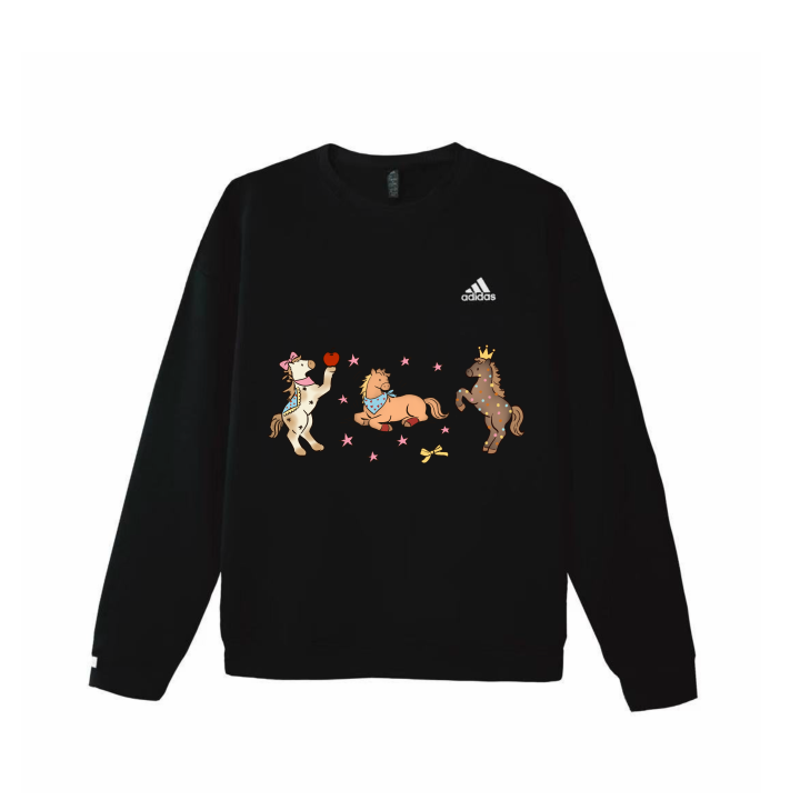 Adidas Adidas LABEL Sweatshirts Unisex Black Crew Neck Moderate Regular
