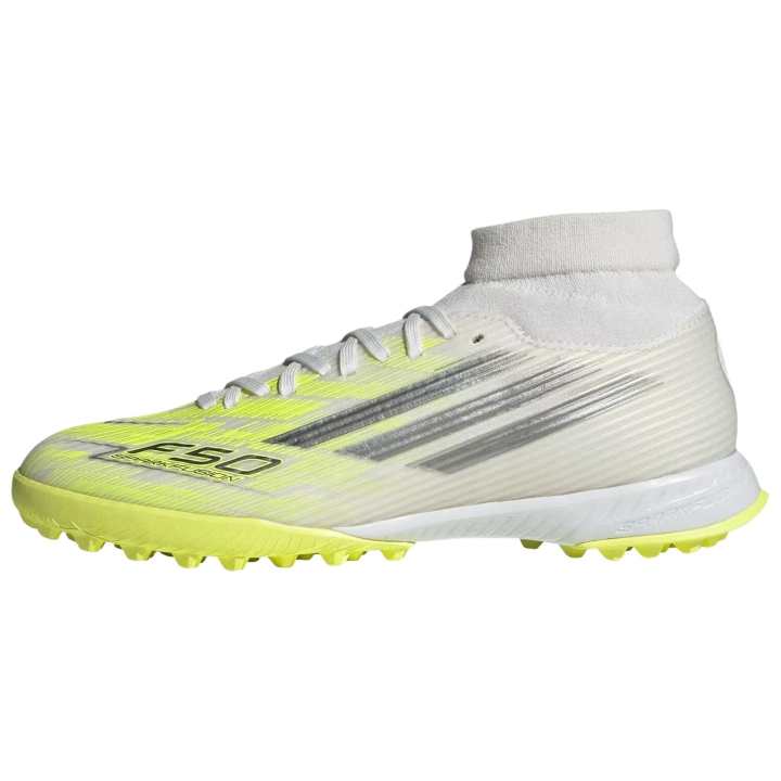 Adidas Adidas Wmns F50 Sparkfusion League MidTurf 'Cloud White Iron Metallic Hi-Res Yellow'