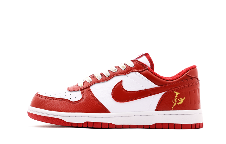 Nike Nike Big Cushioning Coverage Slip Resistant Low top Skateboard Shoes Unisex White Red