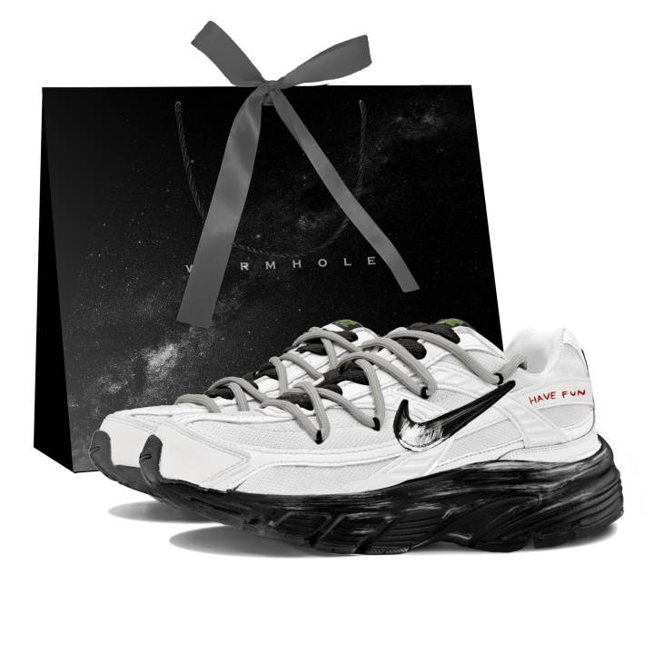 Nike Nike Initiator Textile, Leather Abrasion Resistant Low top Rubber City Commuting Running Shoes Men's Black White