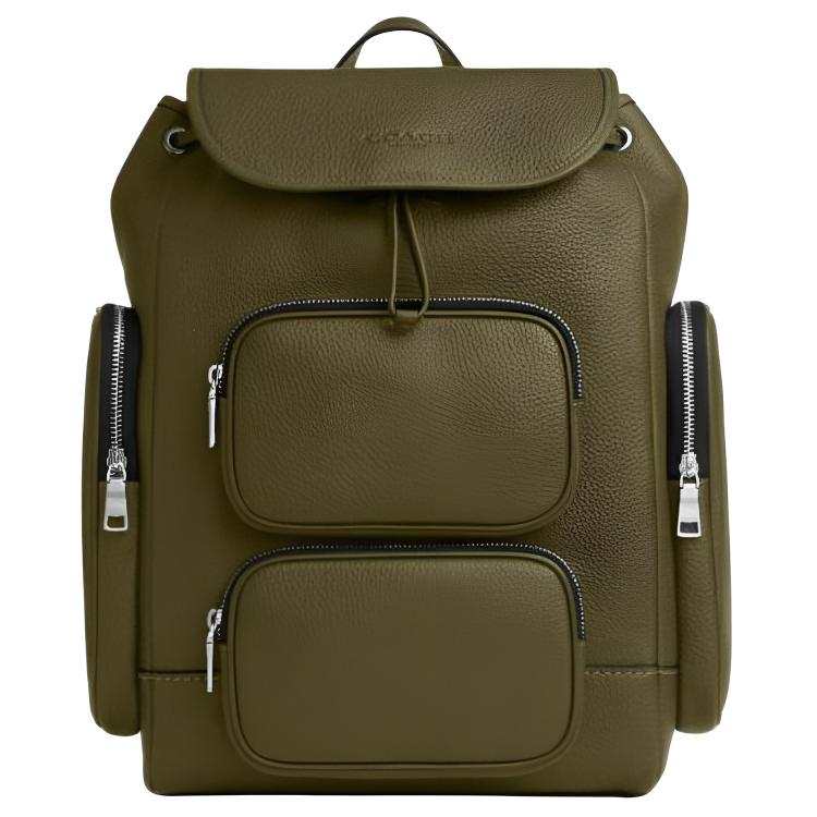 COACH COACH Cow Leather With Fabric Backpack Medium Men's Green