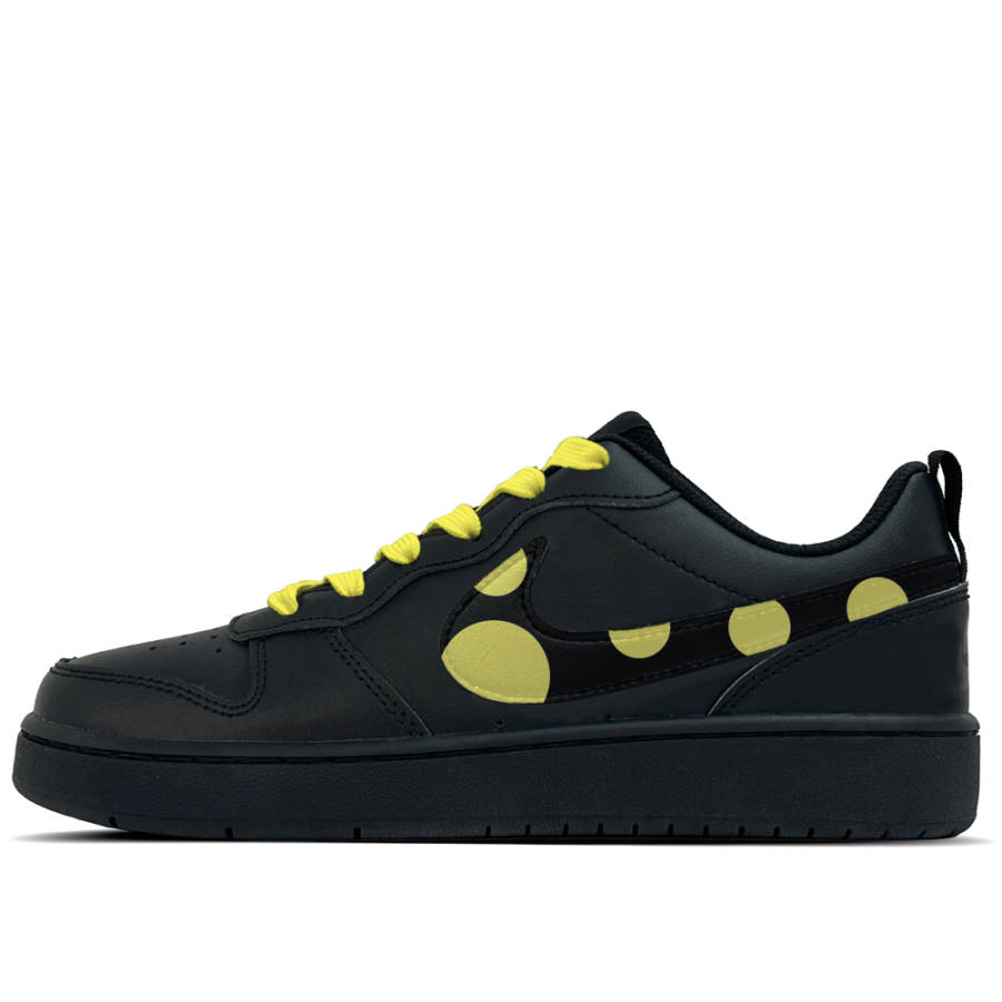 Nike Nike Court Borough Golden Star Steps Leather Slip Resistant Abrasion Resistant Low top Kids' Skateboarding Shoes Black