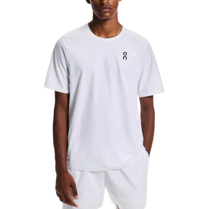 On Court Tennis Tops Men's White Crew Neck Moderate