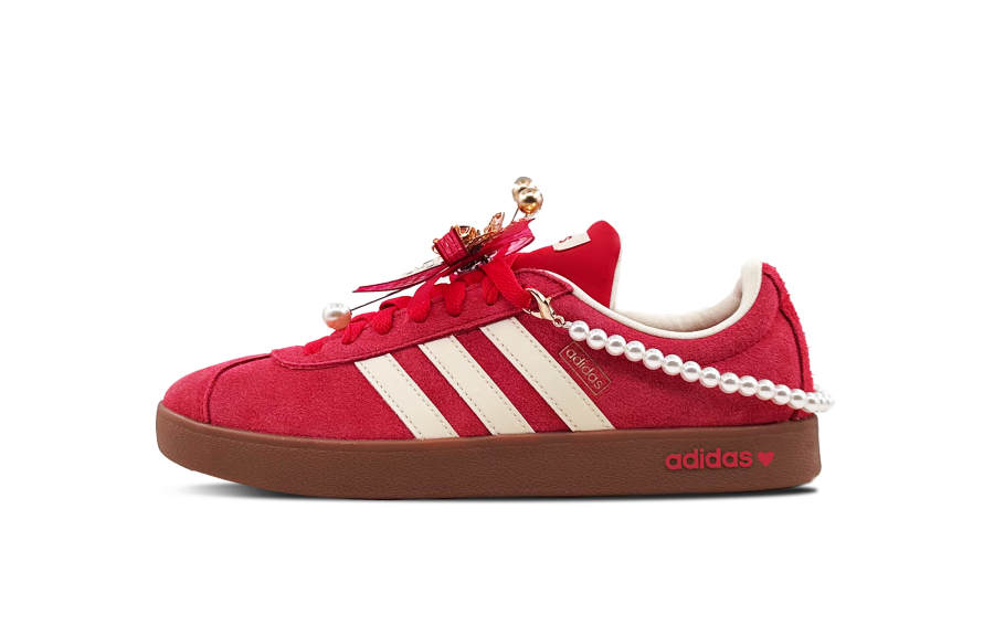 Adidas Adidas Vl Court Classic Blissful Low top Skateboard Shoes Unisex Red