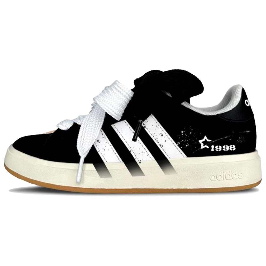 Adidas Adidas Grand Court Base 00s Abrasion Resistant Abrasion Resistant Low top Skateboard Shoes Unisex Black White