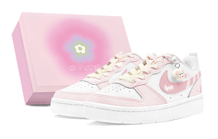 Nike Nike Court Borough Skateboard Shoes Women's Low Top Pink