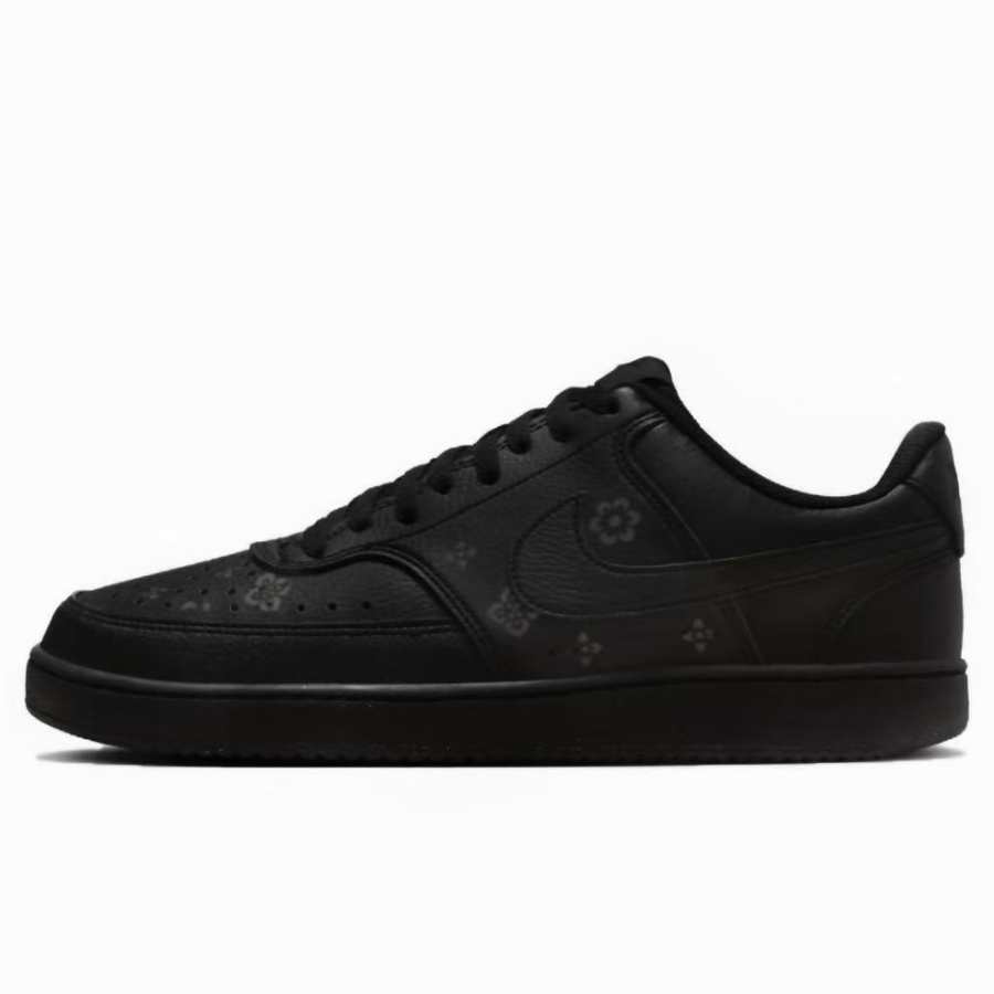 Nike Nike Court Vision Low NN Casual Old Money, Subtle Luxury Style, Cashews Print Synthetic Leather Abrasion Resistant