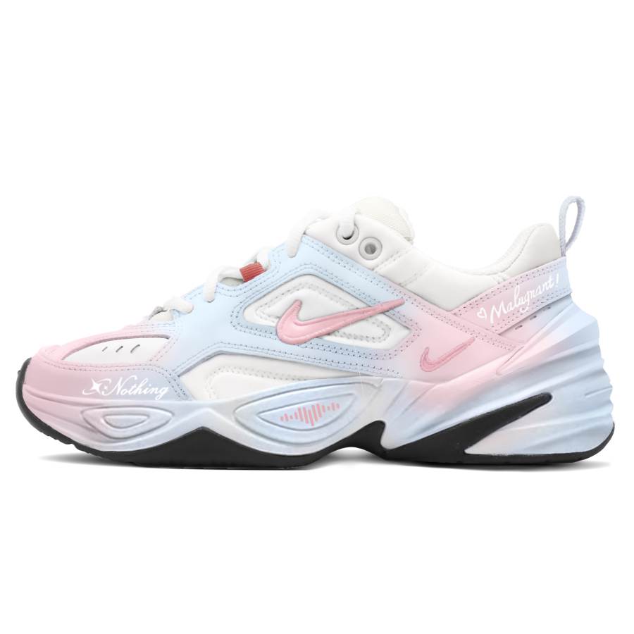 Nike Nike M2K Tekno Blue Pink Trendy Toy Cushioning Height Increasing Low top Chunky Sneakers Women's Pink Blue