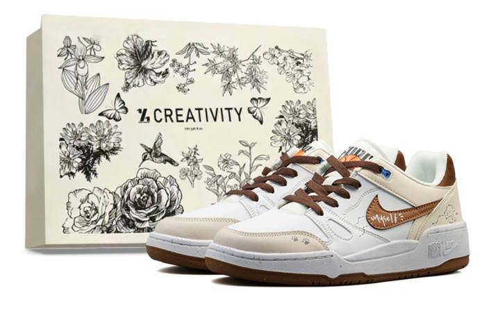 Nike Nike Full Force Low top Skateboard Shoes Men's Brown White Umber