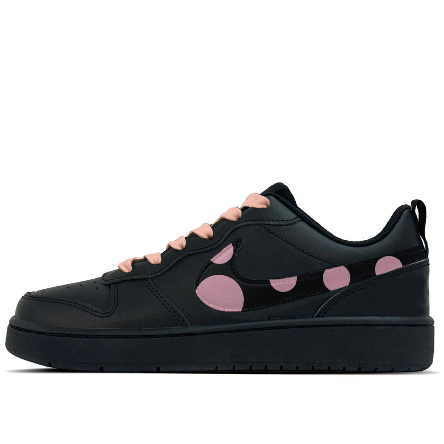 Nike Nike Court Borough Leather Slip Resistant Abrasion Resistant Low top Kids' Skateboarding Shoes Black Teenagers