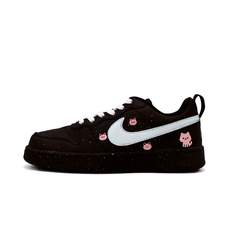 Nike Nike Court Borough Ink Black Red Cat Synthetic Leather Print