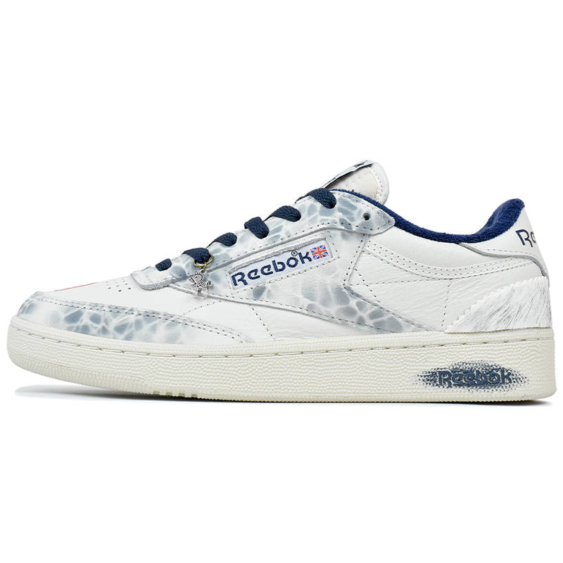 Reebok CLUB C 85 VINTAGE Abrasion Resistant Slip Resistant Low top Skateboard Shoes Unisex White Blue