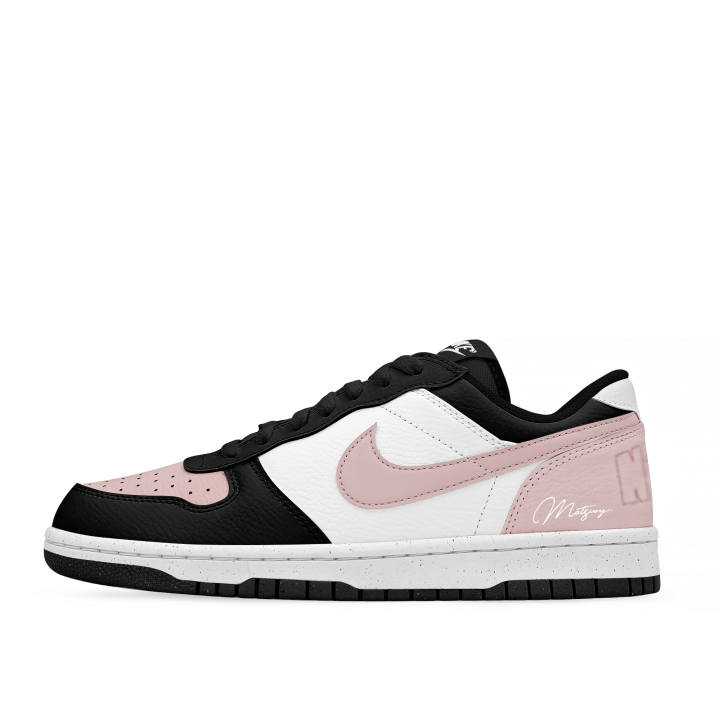 Nike Nike Big Low Lu Cushioning Abrasion Resistant Slip Resistant Low top Skateboard Shoes Unisex Black Pink