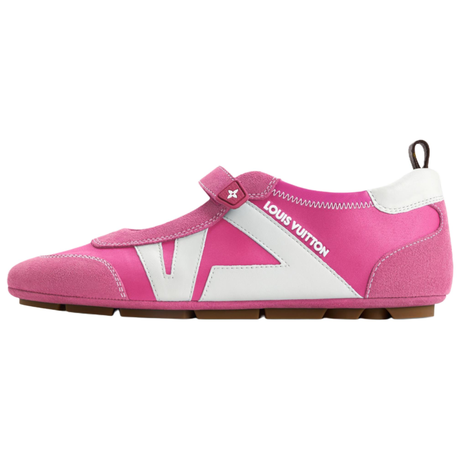 LOUIS VUITTON Sneakerina Flat Mary Jane Shoes Women's Pink