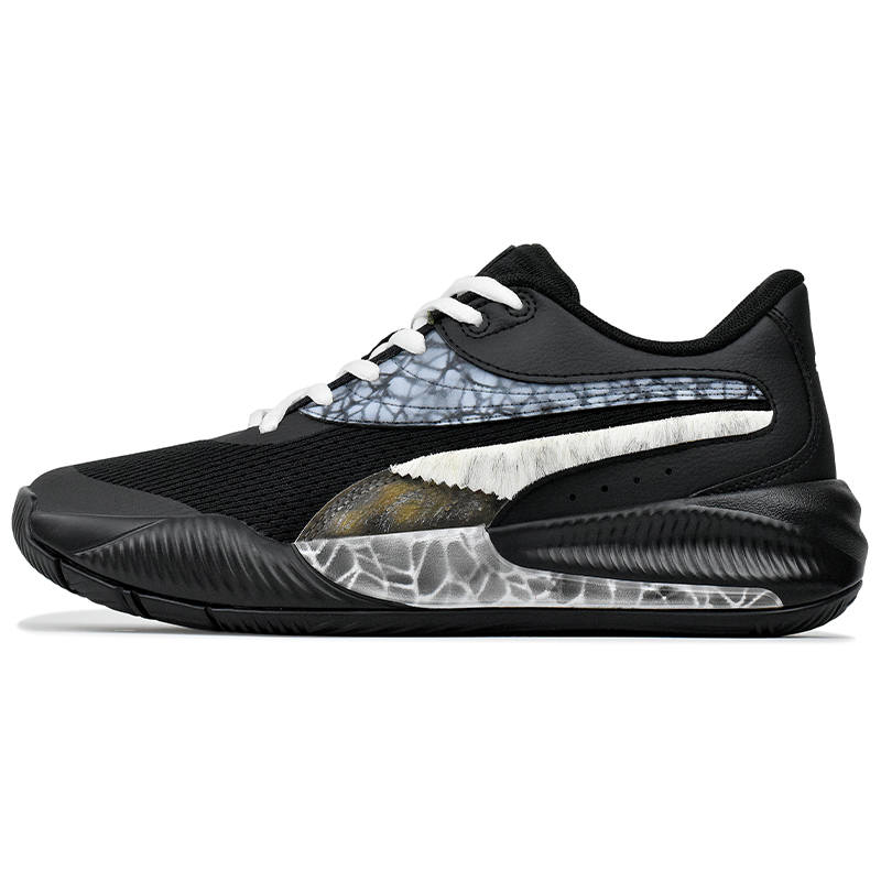 PUMA Triple Abrasion Resistant Slip Resistant Low top Performance Basketball Shoes Unisex Black