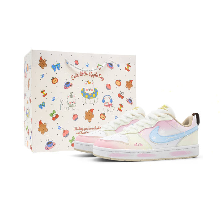 Nike Nike Court Borough Synthetic Leather Abrasion Resistant Slip Resistant Abrasion Resistant Slip Resistant Low top