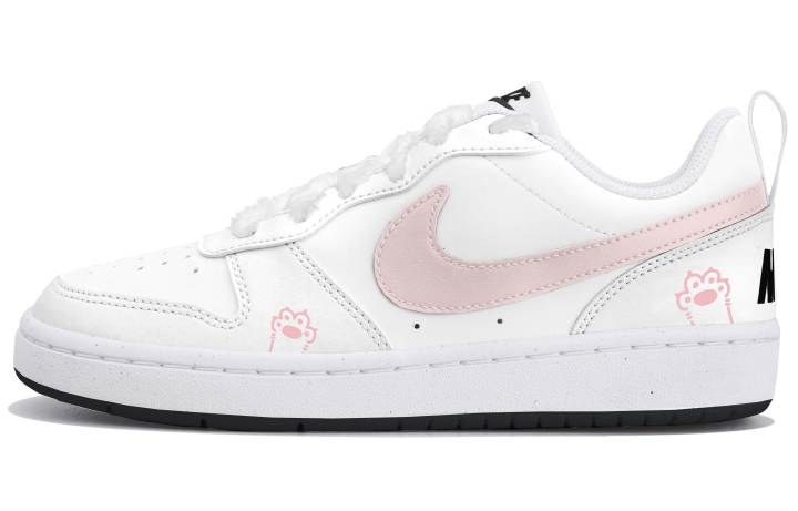 Nike Nike Court Borough Low top Skateboard Shoes White Pink Teenagers