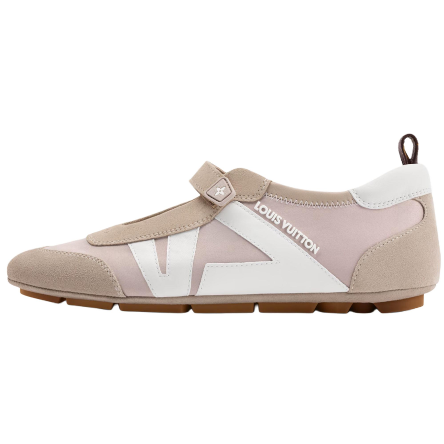 LOUIS VUITTON Sneakerina Flat Mary Jane Shoes Women's Beige
