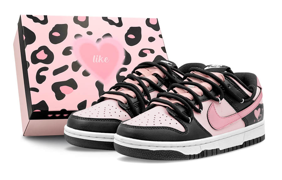 Nike Nike Dunk Romantic Treatment, Neon Heart, Couple's, American Vintage, Deconstruction Design, Classic And Versatile