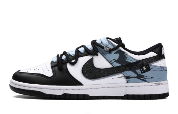 Nike Nike Dunk Low Maris Sal Bubbles, Cyan Brown Abrasion Resistant Low top Skateboard Shoes Unisex Blue Black