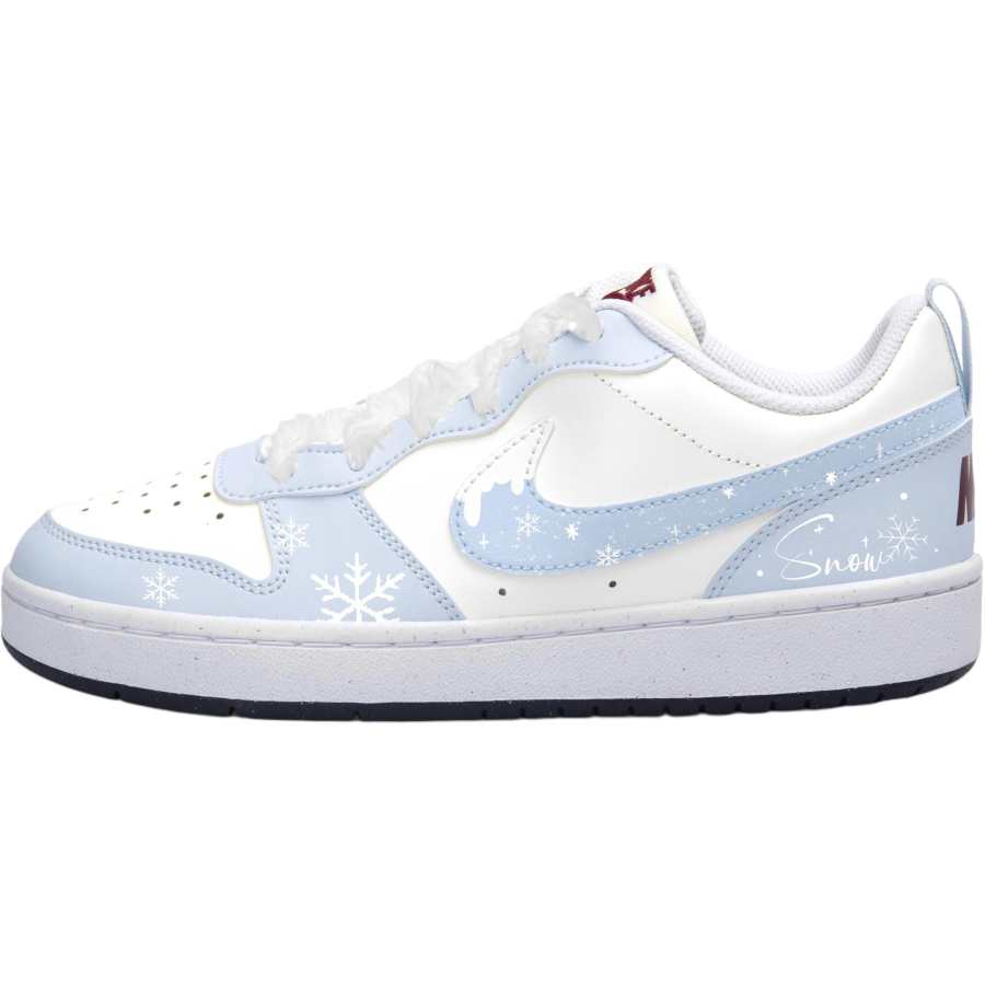 Nike Nike Court Borough Low top Kids' Skateboarding Shoes Beige Blue Teenagers
