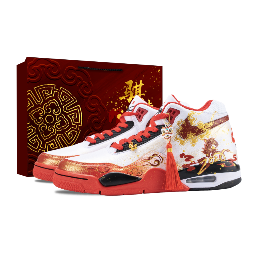 Nike Nike Flight Legacy Instant Wealth Abrasion Resistant Vintage Basketball Shoes Unisex White Red
