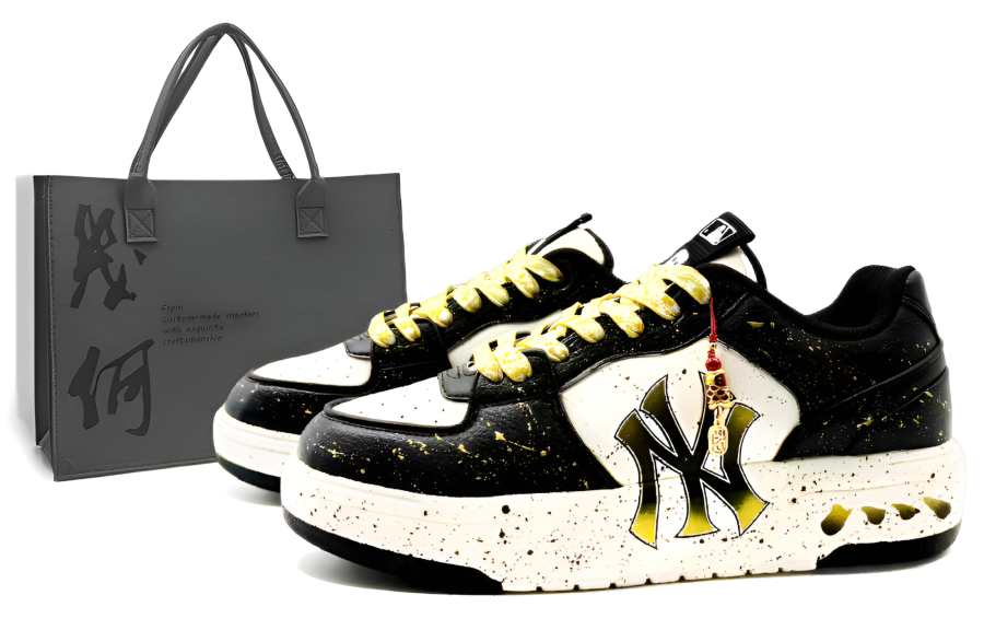 MLB MLB Chunky Liner Low top Skateboard Shoes Unisex Black Gold