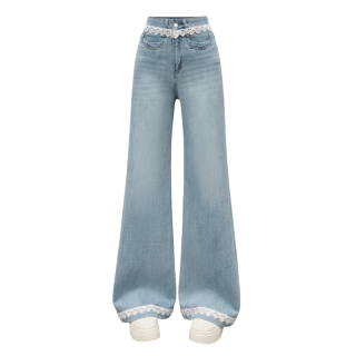 Sugarfunk Jeans Women's Light Blue Moderate Flared Pants