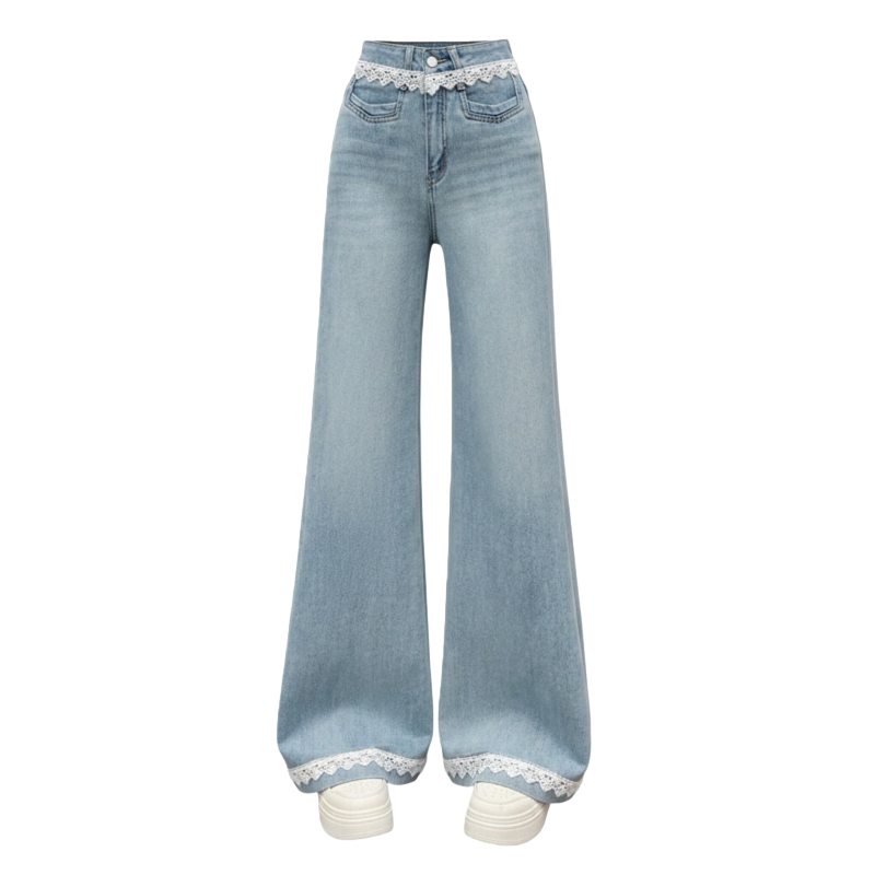 Sugarfunk Sugarfunk Jeans Women's Light Blue Moderate Flared Pants