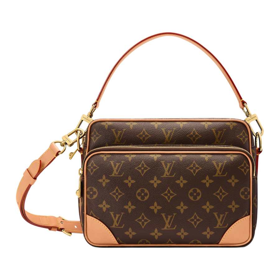 LOUIS VUITTON Nil Monogram Archive Coated Canvas Shoulder Bag, Crossbody Bag Large Men's Brown