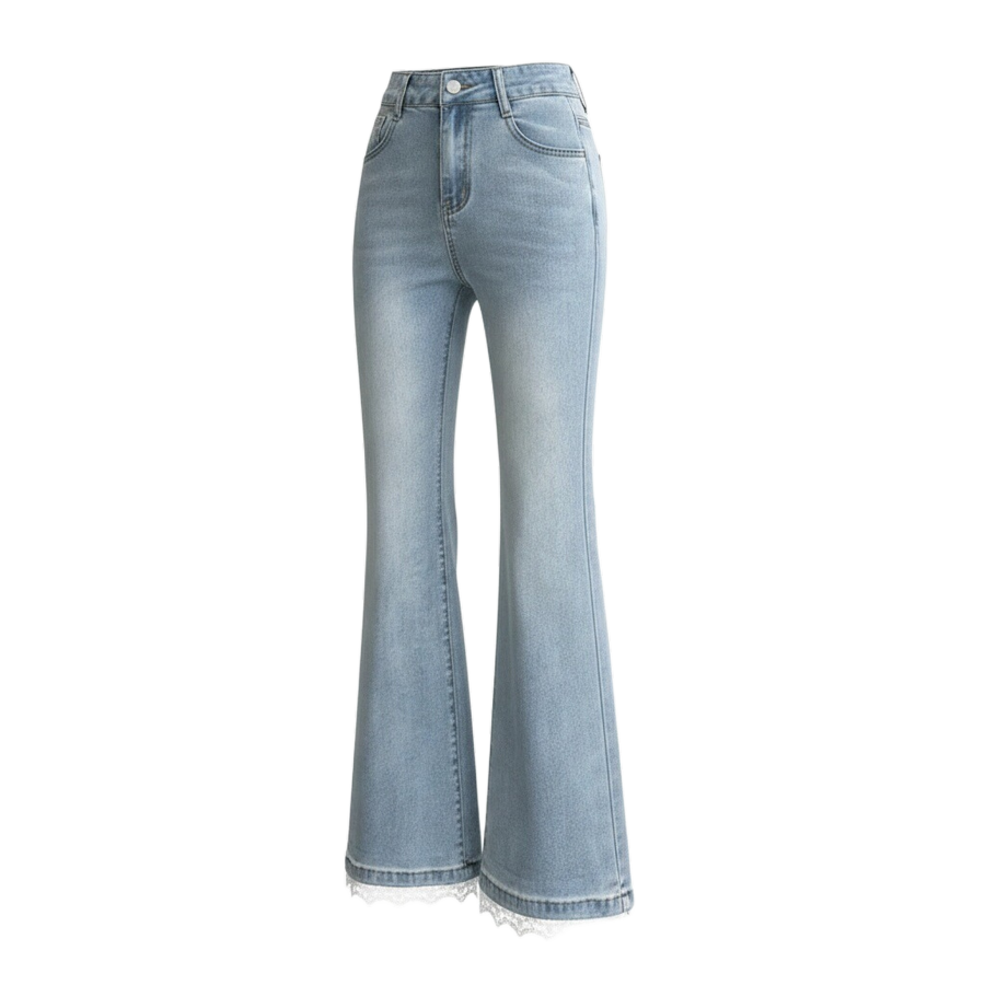Sugarfunk Sugarfunk Jeans Women's Light Blue Moderate Flared Pants
