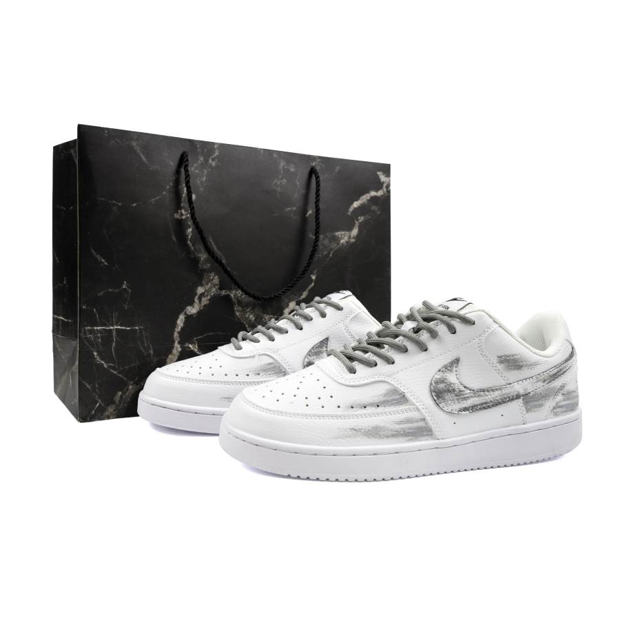 Nike Nike Court Vision Gray Track Shopping Bag Cushioning Abrasion Resistant Breathable Slip Resistant Low top