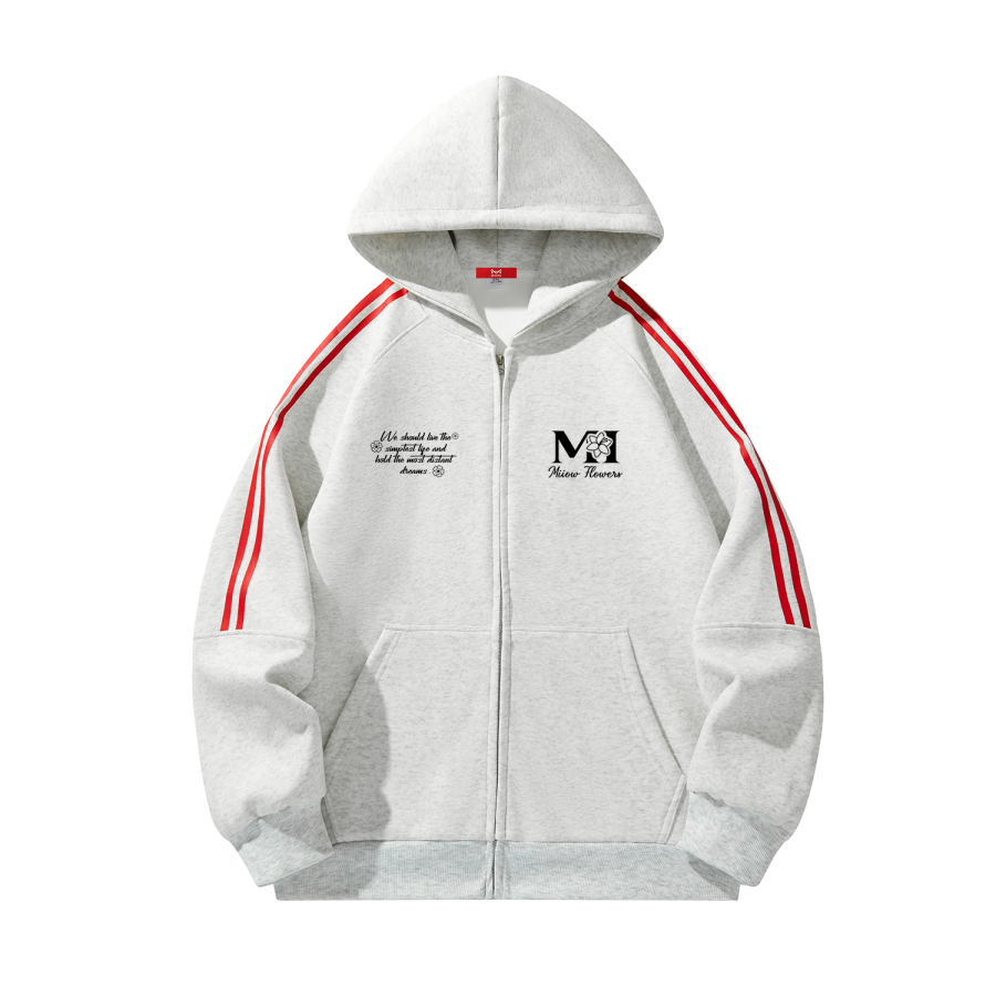 MIIOW Sweatshirts Unisex Hooded Moderate Cardigan