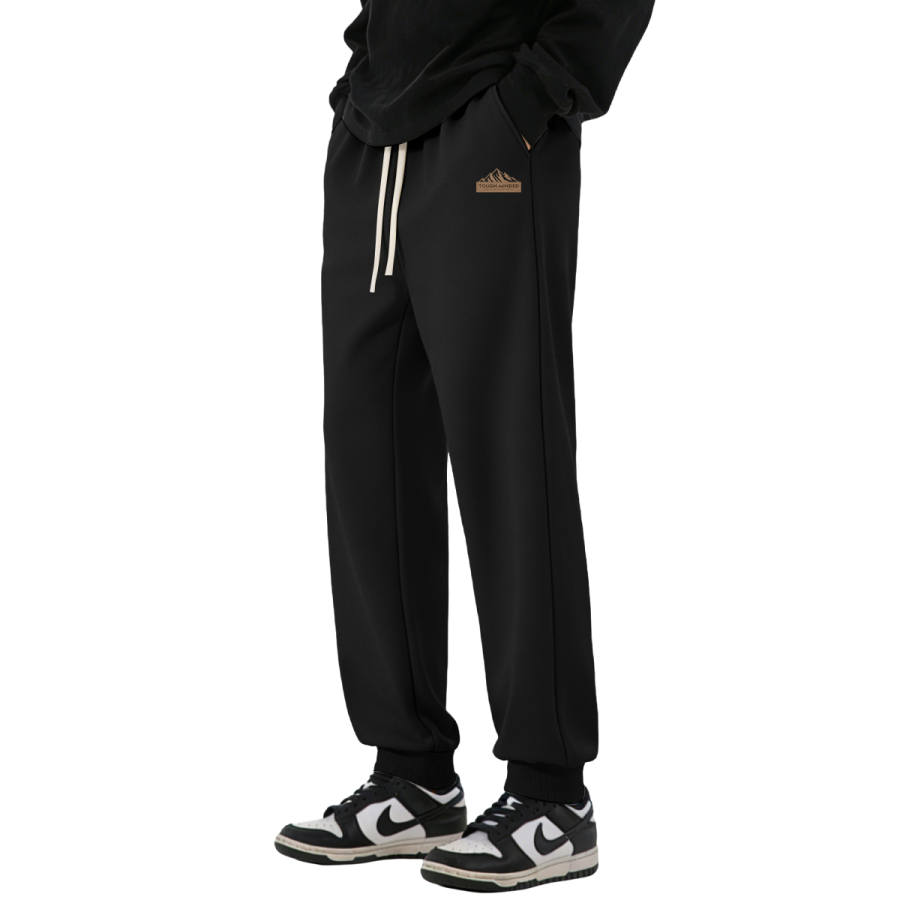 Tonlion Casual Pants Unisex Moderate Cuffed Pants