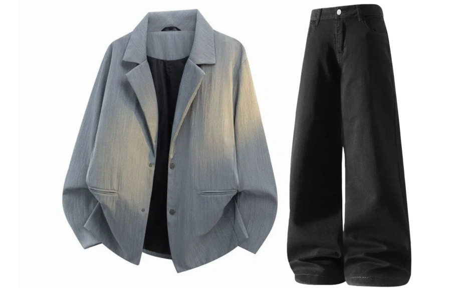 GWAF Business Suits Men's Notch Lapel Moderate
