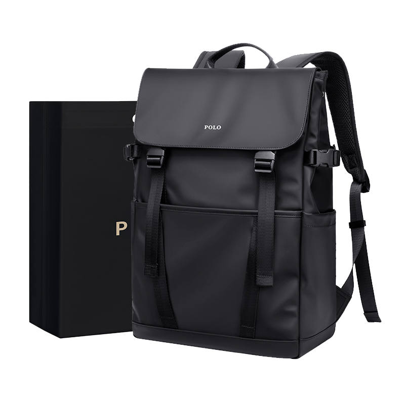 POLO POLO Fabric Backpack Large Men's Black/Gray
