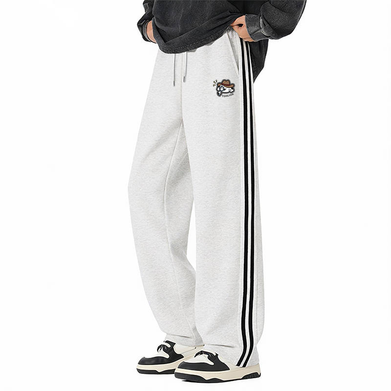Tonlion Casual Pants Unisex Moderate Straight Fit Pants