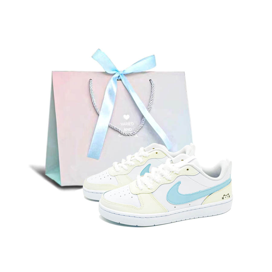 Nike Nike Maris Sal Little Meow Leather Cushioning Abrasion Resistant Slip Resistant Low top Skateboard Shoes Women's Yellow