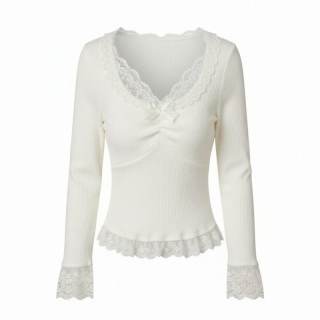 Sugarfunk Knitwear Women's Apricot V Neck Moderate Other
