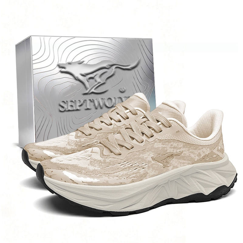 SEPTWOLVES Running Shoes Men's Low Top Gray Green/Olive Green/Black