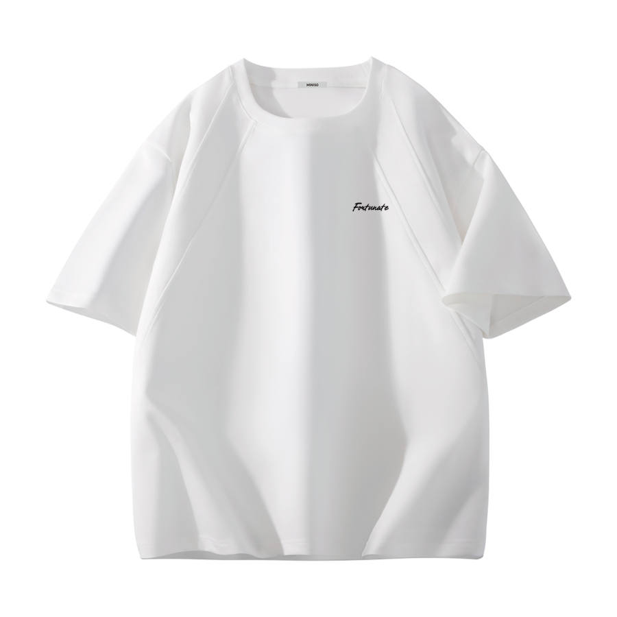 MINISO T Shirts Unisex Crew Neck Moderate Straight Fit