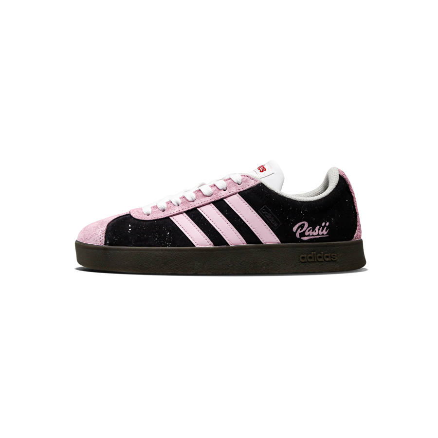 Adidas Adidas VL COURT 2.0 Dark Cherry Berry Abrasion Resistant Low top Skateboard Shoes Unisex Dark Brown, Pink