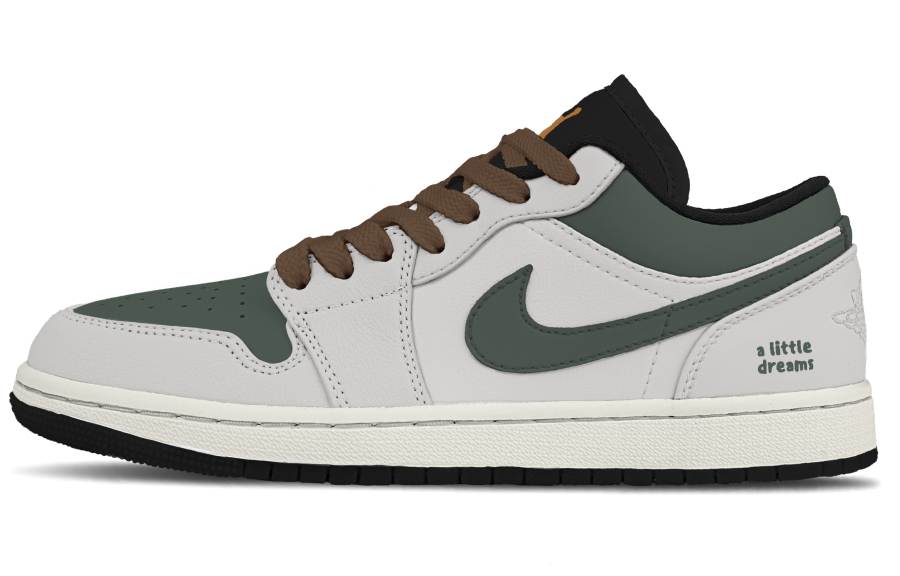 Jordan Jordan Air Jordan 1 Dream Shadow Woman Leather Slip Resistant Abrasion Resistant Slip Resistant Abrasion Resistant