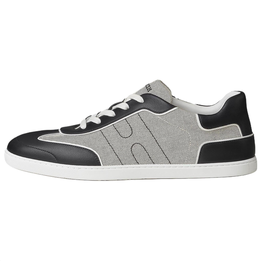 HERMES Match Low top Skateboard Shoes 1.7cm Men's Gray Black