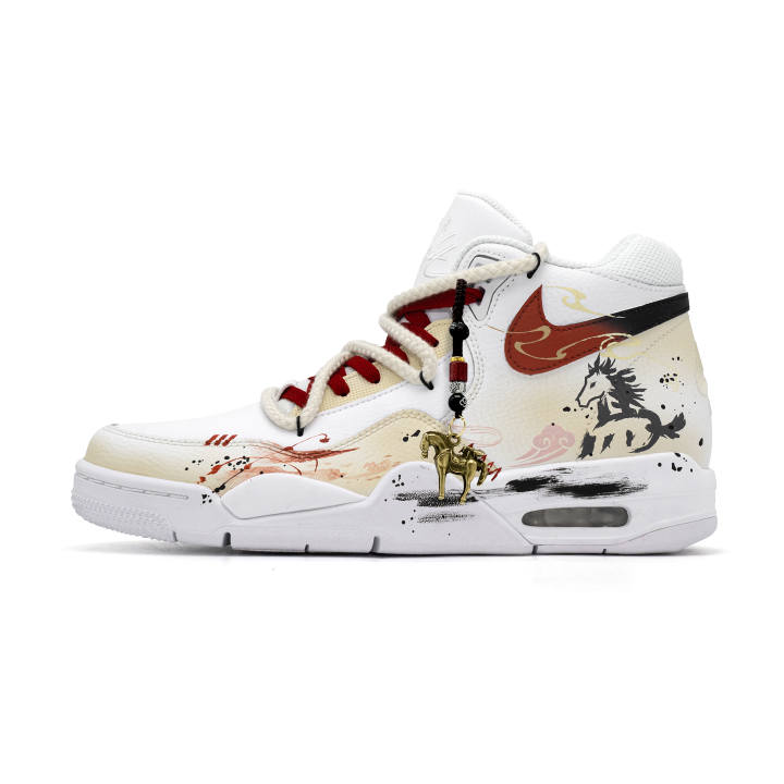 Nike Nike Flight Legacy Horse Steps On Auspicious Clouds Coverage Height Increasing Support Abrasion Resistant High top