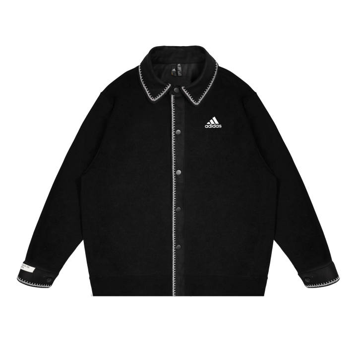 Adidas Adidas Sweatshirts Unisex Black Lapel Moderate Regular