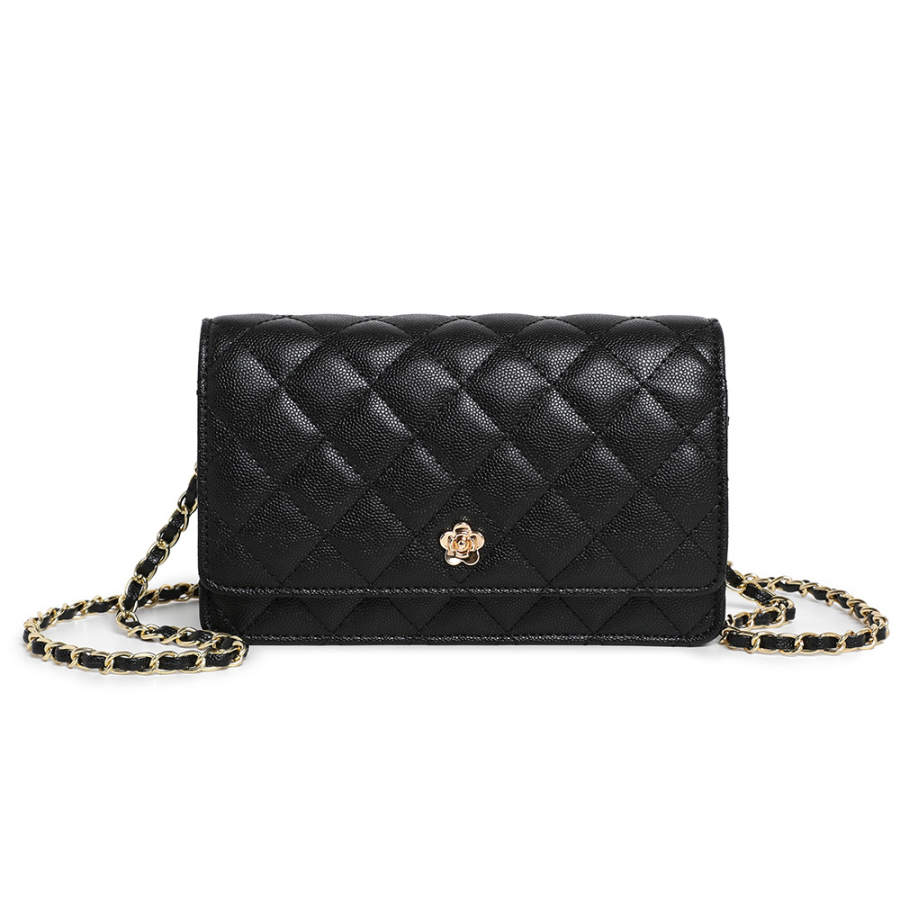 PAYOT Synthetic Leather Crossbody Bags Regular Women's Black