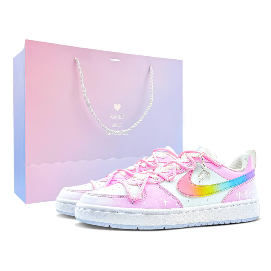 Nike Nike Court Borough Abrasion Resistant Slip Resistant Low top Skateboard Shoes Women's Pink